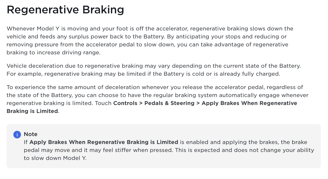 Regenerative Braking in the Cold