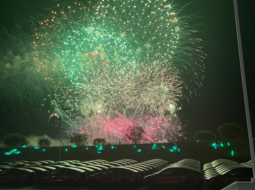 Royal firework display by Tesla to Beethoven's Symphony No. 5 Allegro Con Brio and Ode to Joy. photo by Gail Alfar