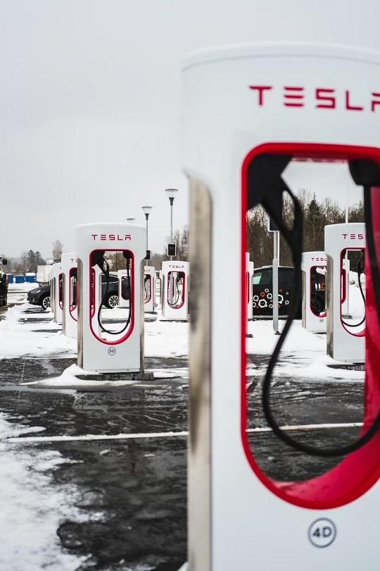Tesla Charging, Image Courtesy Tesla, Inc.