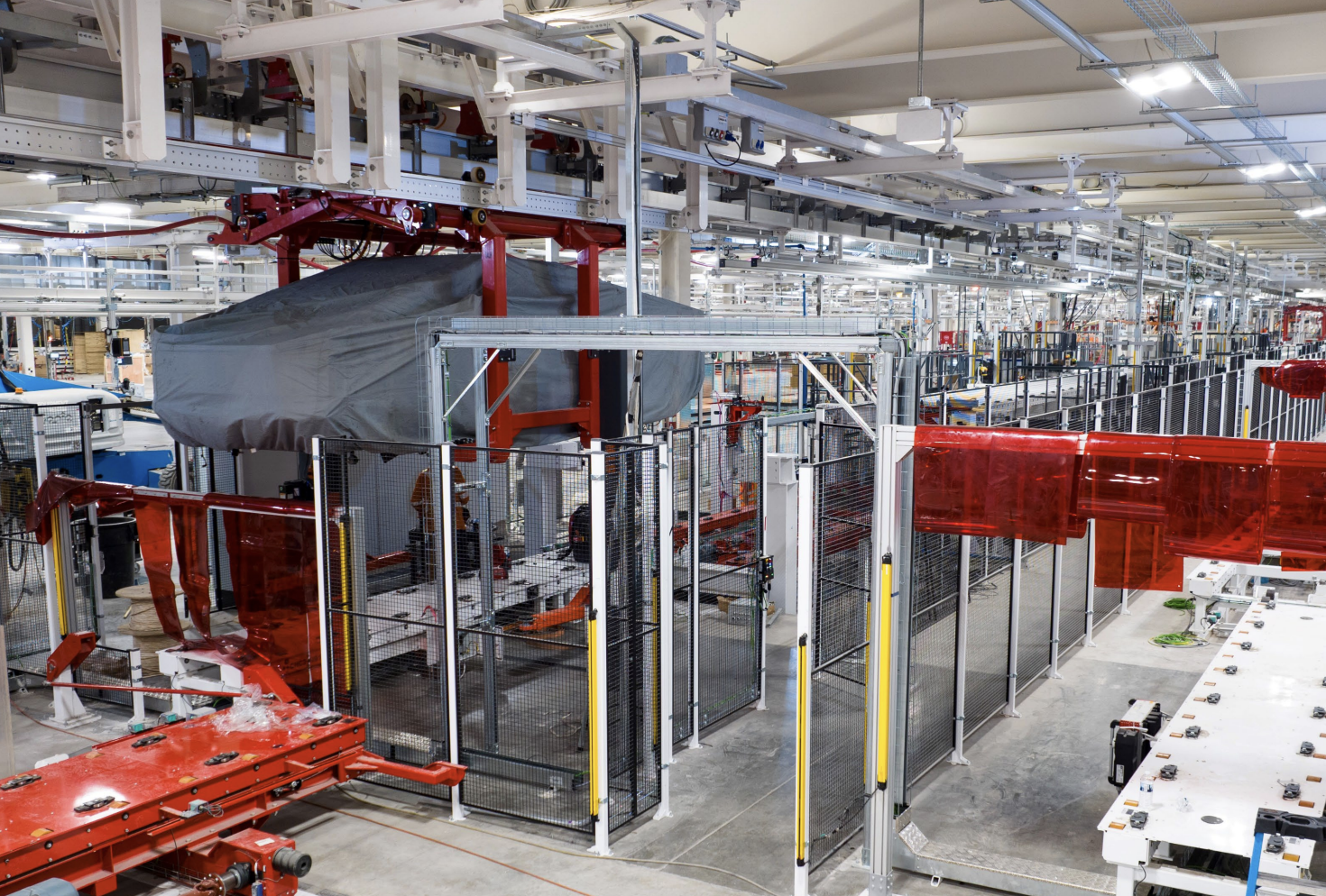 Giga Texas Cybertruck Production Line, Image Credit Tesla, Inc.