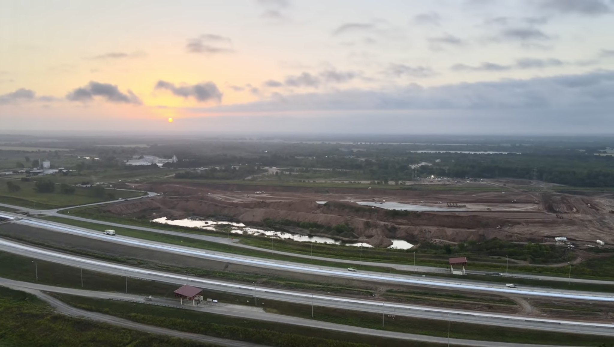 This is what the land looked like in June 2020 before Giga Texas was built.