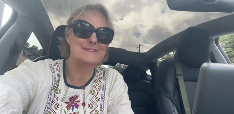 Gail Alfar in her first unsupervised Tesla Robotaxi ride through Austin – Episode 168 Gail’s Tesla Podcast – real-time thoughts and impressions while Full Self-Driving handles the drive (viral clip reposted by Elon Musk with over 75 million views)